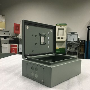 Outdoor control cabinet with hinged access door