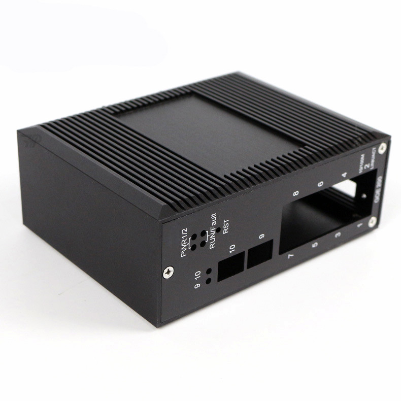 Laser-cut ventilation aluminum enclosure