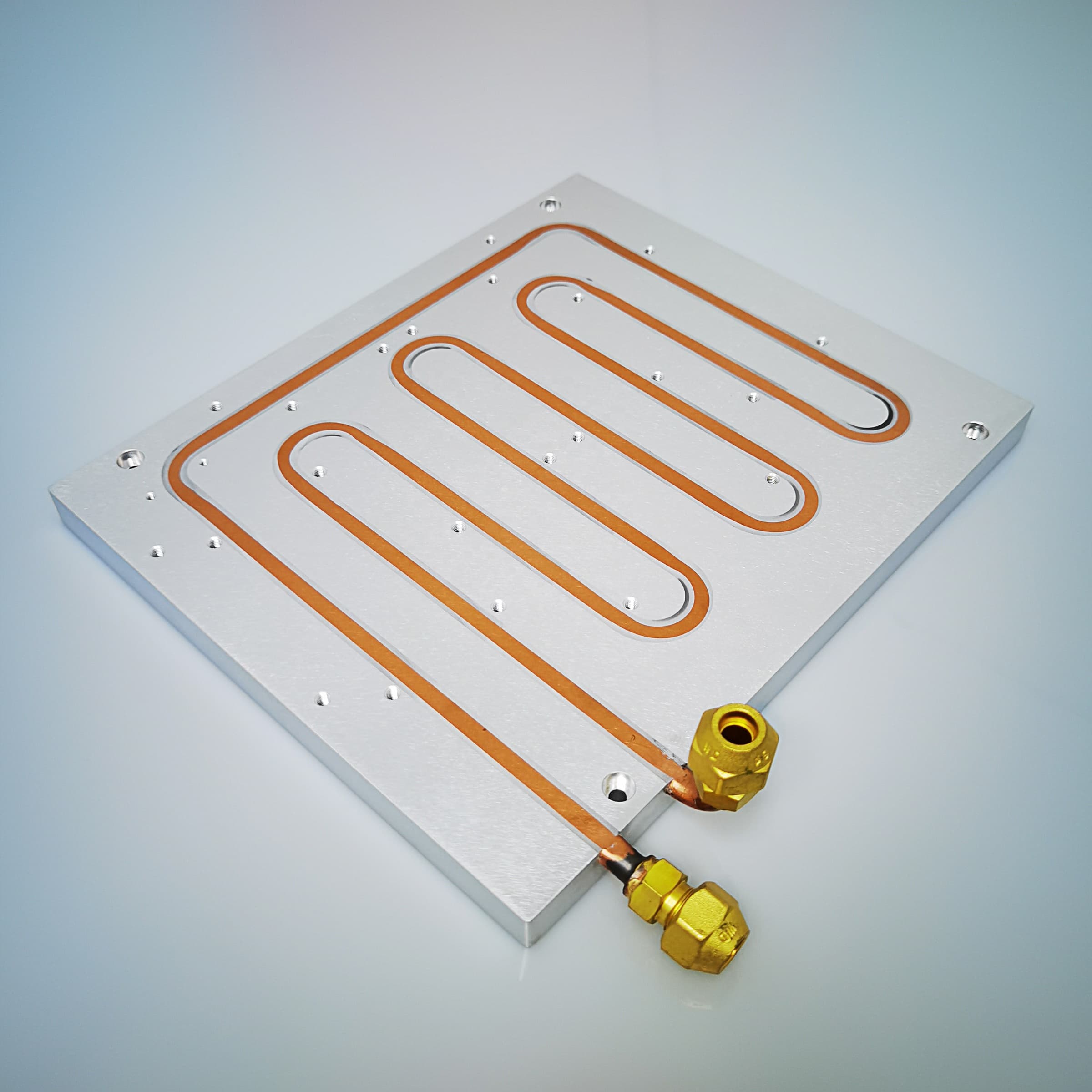 custom cold plate with fitting