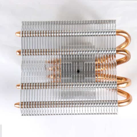Copper base finned heatpipe cooler