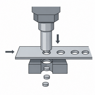 Progressive die stamping process