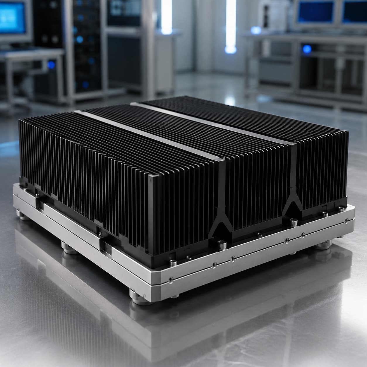 AI server cooling module with heat sink and cold plate