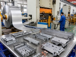 Stamped EMI shielding component