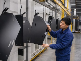 Custom powder coating metal part