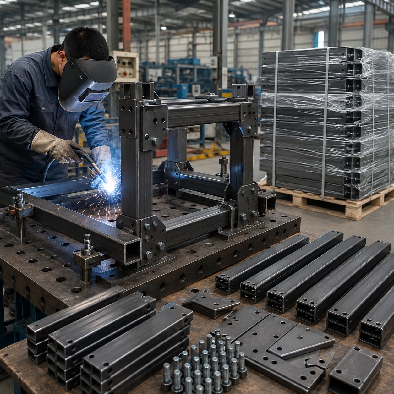 Custom welded steel components