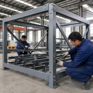 Custom fabricated metal bracket