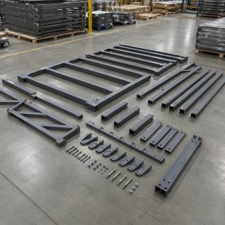 Fabricated metal frame assembly