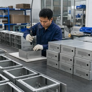 Industrial electronic metal enclosure