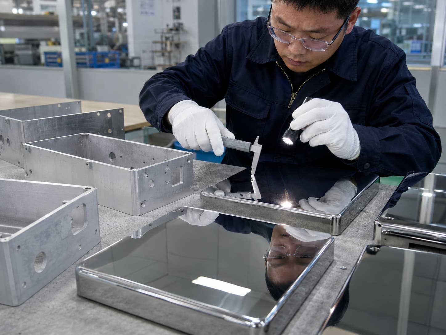 Custom sheet metal enclosure dimensional inspection