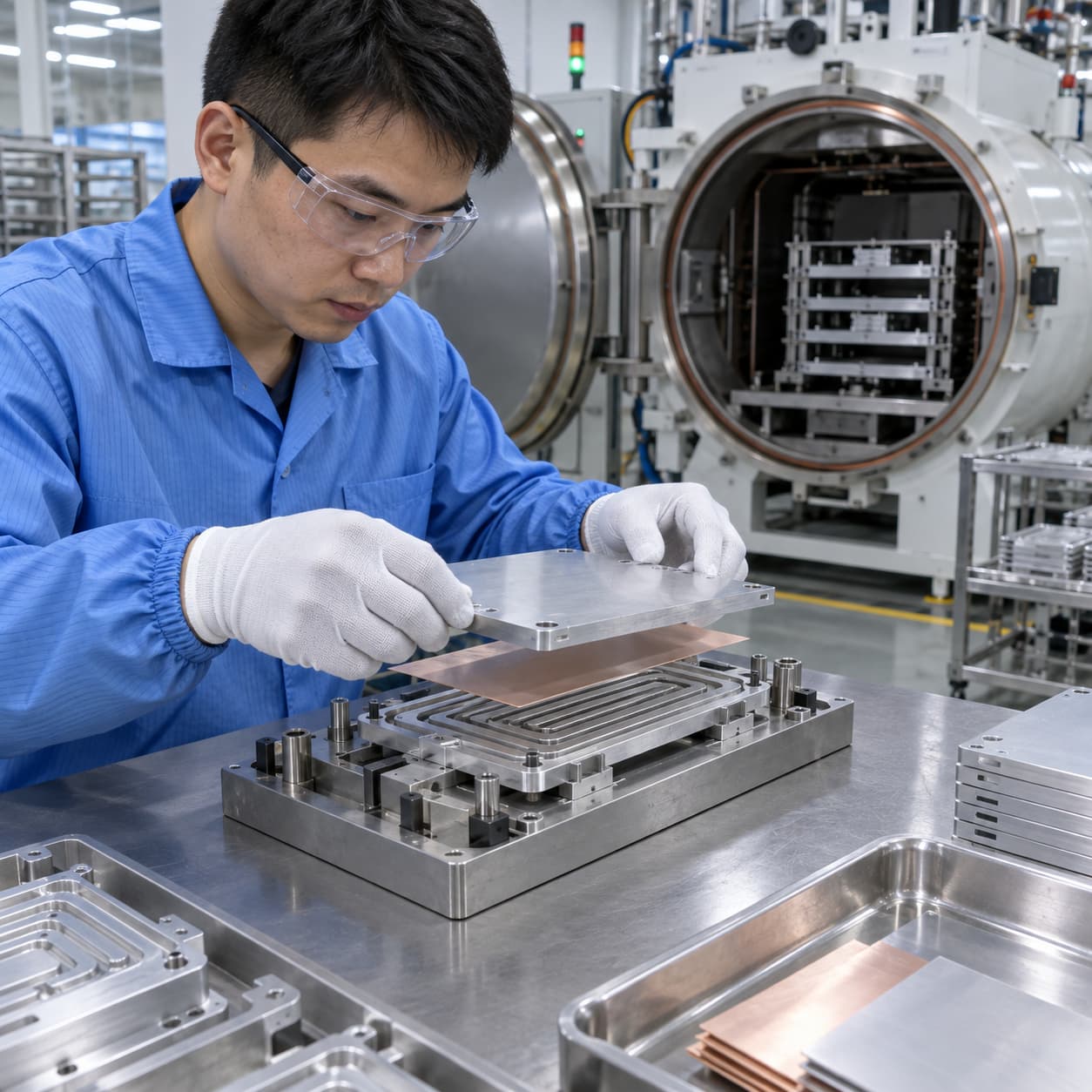 Inspection of CNC machined AI server cold plate