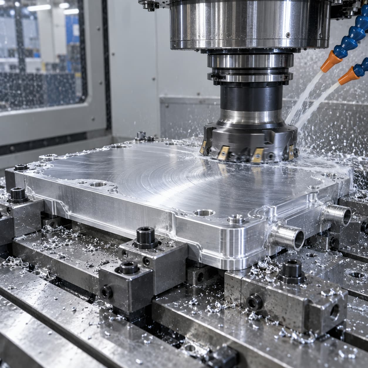 CNC milling aluminum cold plate