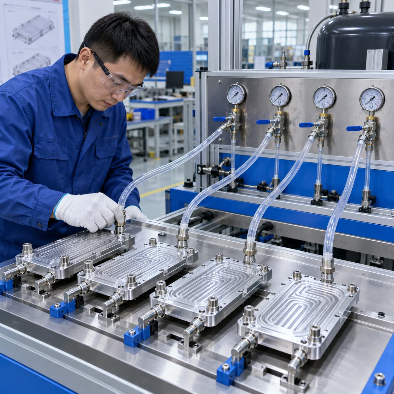 Dimensional inspection of CNC machined cold plate