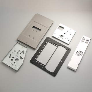 Powder-coated enclosure components