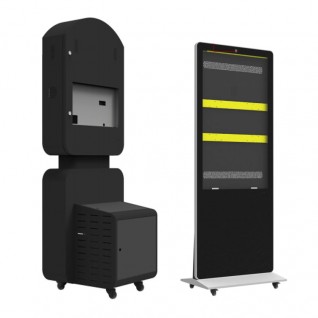 Kiosk enclosure – powder-coated front panel