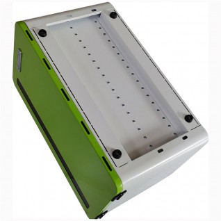 Electronics enclosure with hinge mounts