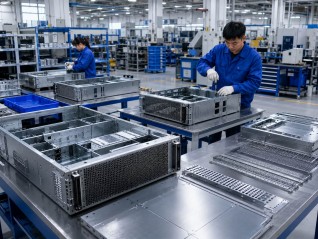Server enclosure production and assembly