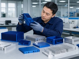 Anodized aluminum housing
