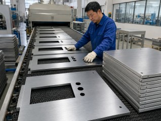Hairline finish metal component