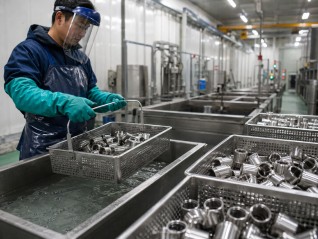 Passivated stainless steel component