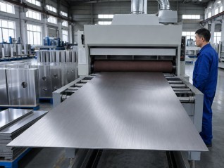 Brushed stainless steel panel
