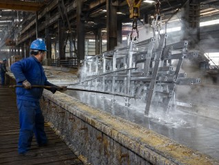 Galvanized industrial steel structure